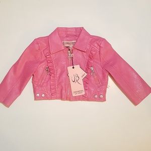 Urban Republic Pink Leather Biker Jacket
